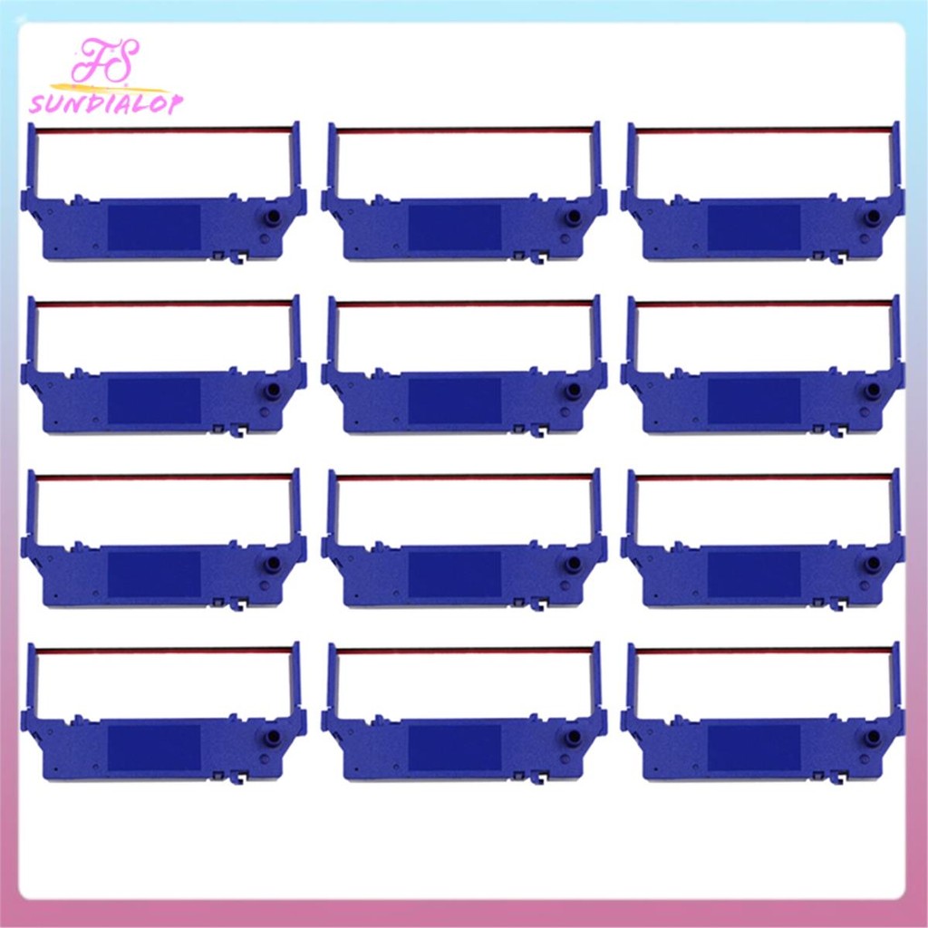 [sundialop.th] 12 ชิ้นสีดําและสีแดงเครื่องพิมพ์ริบบิ้นสําหรับ Star SP700 SP742 SP712 RC700 SP760 SP7