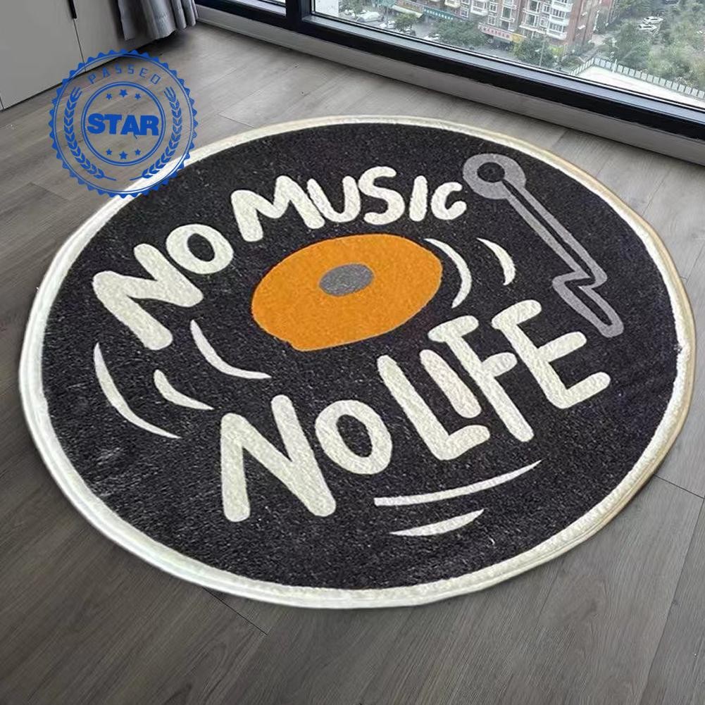 Faux Cashmere Vintage Cd Disks ดูดซับน้ําประตู MAT Entry เสื่อเท้าพรมเช็ดเท้า Y7j5