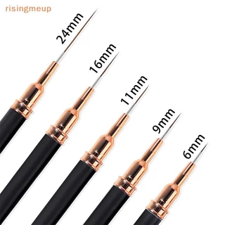 [risingmeup] 5 ชิ้น/เซ็ต Nail Art Liner Brush สําหรับการออกแบบภาพวาด Striping,เจล Liner Nail Art Brushes สําหรับเล็บ 7/9/11/15/20 มม.ใหม่