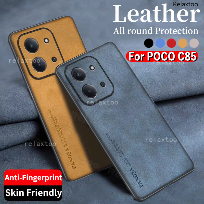PocoC85 2025 หนังแกะหนังสําหรับ Xiaomi Poco C85 C75 C81 C71 C 85 C 81 PocoC85 PocoC81 4G 5G Matte So