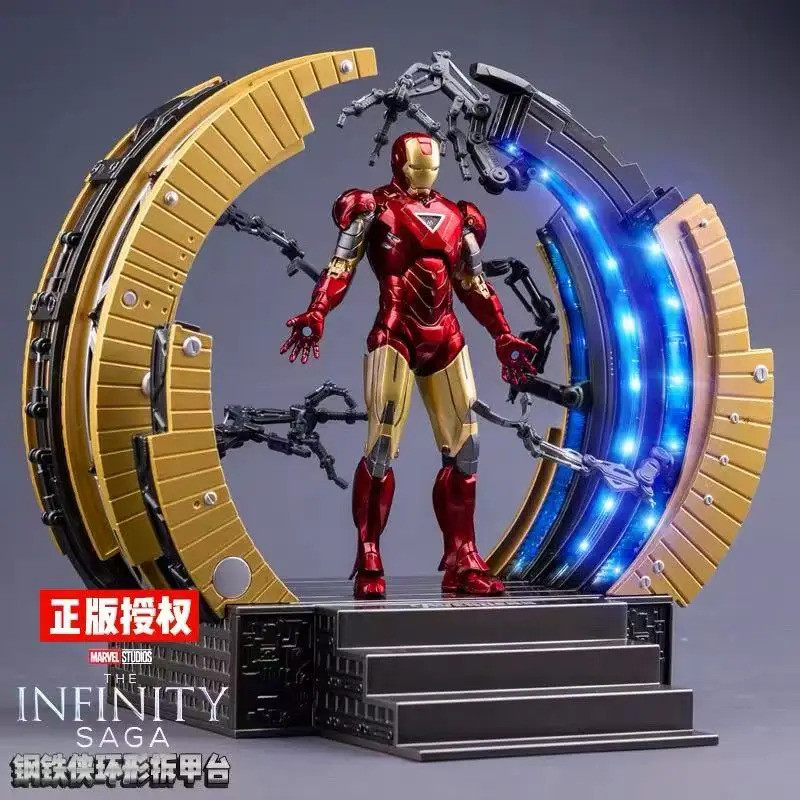 ZD ของเล่นต้นฉบับ Iron Man MK4 MK6 MK50 MK85 & Whiplash Spider-Iron Man 2.0 LED Action Figure รูปที่