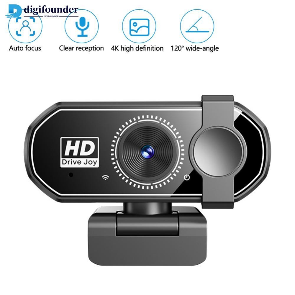 DIGIFOUNDER USB Plug & Play 1080P/2K/4K HD Webcam สําหรับแล็ปท็อปและเดสก์ท็อปกล้องสตรีมมิ่งโฟกัสอัตโ