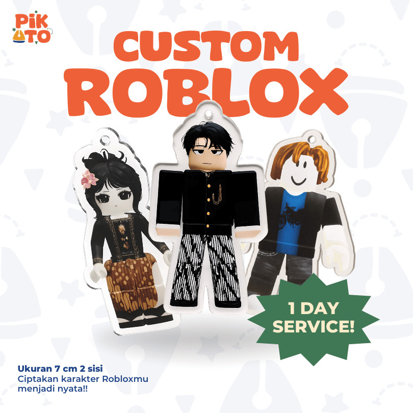 GANTUNGAN PIKATO พวงกุญแจ Roblox แบบกําหนดเอง พวงกุญแจอะคริลิคดีไซน์ฟรี