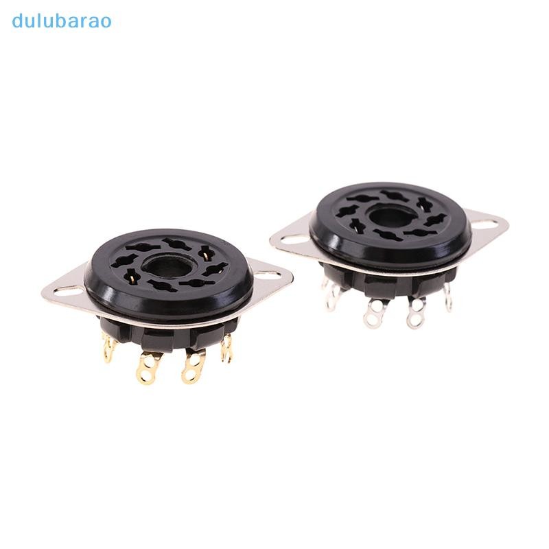 [DUL] 1 PC 8Pin Bakelite Tube Socket Base S8WPF Gilded สําหรับ KT88 6550 6SN7 EL34 สูญญากาศหลอด Amp 