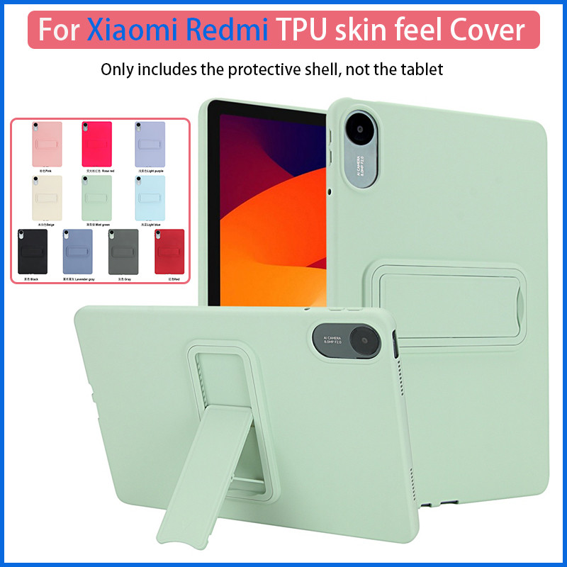 เคสกันกระแทกขาตั้ง TPU สีพื้นสําหรับ Xiaomi Pad 5/5 Pro, Pad 6/6 Pro, Pad 7/7 Pro, 8/8 Pro, Redmi 2,