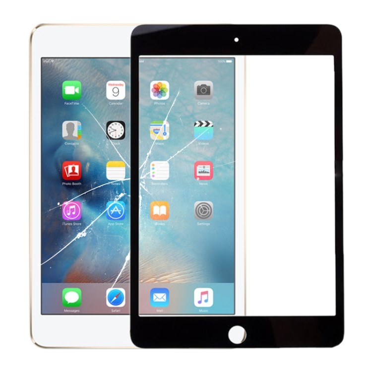 จัดส่งในวันเดียวกัน เลนส์กระจกด้านนอกหน้าจอด้านหน้าสําหรับ iPad Mini 4 A1538 A1550