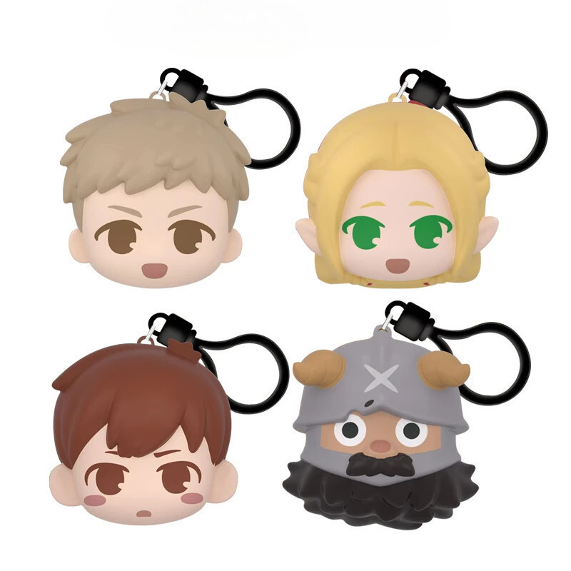 4 ชิ้น/เซ็ตใหม่อร่อยใน Dungeon KeyChain การ์ตูน Laios Marcille จี้คอสเพลย์ Prop พัดลมคอลเลกชันของขวั