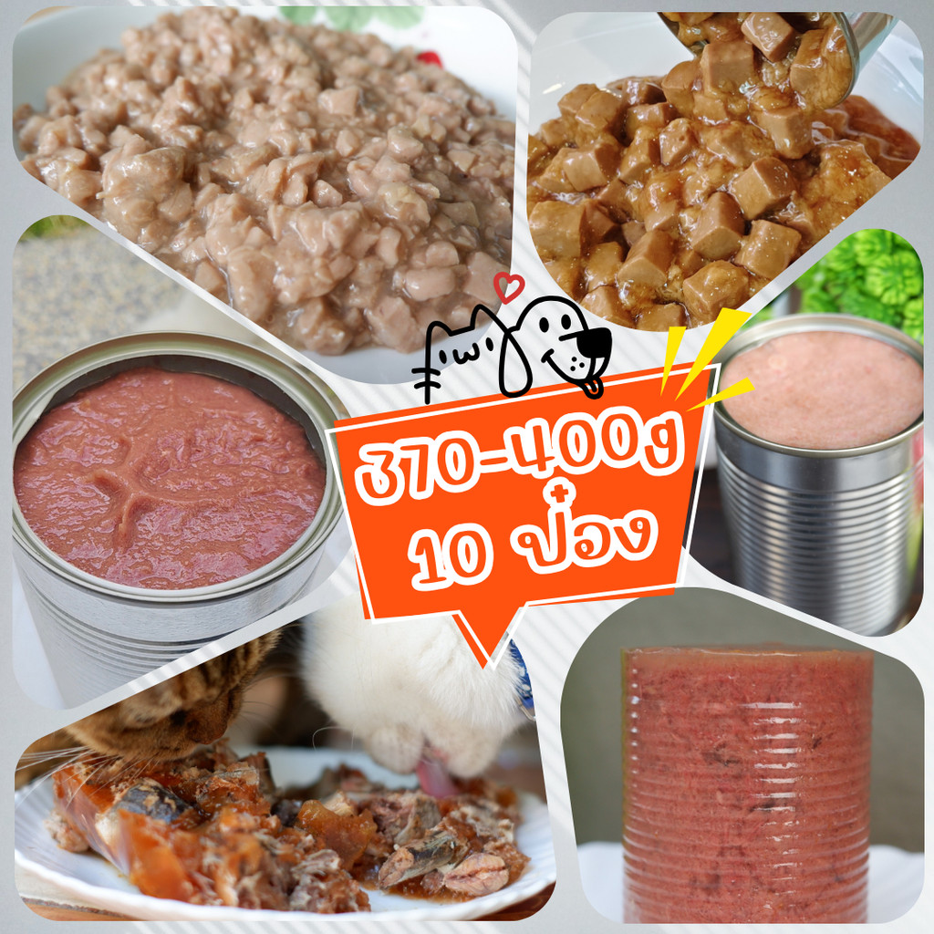 😻CAT HOUSE⭐ อาหารสุนัขและแมว ⭐ Pack 10 กระป๋อง ขนาด 400g ใหญ่ สุดคุ้ม