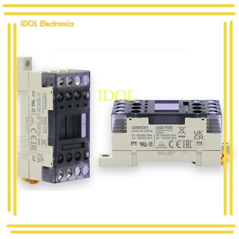ในไทย มือ1ปีล่าสุด omron G6D-F4B DC24V Terminal ซ็อกเก็ตรีเลย์24VDC 5A W/(4Pcs) G6D-1A-ASI-24VDC 5VD