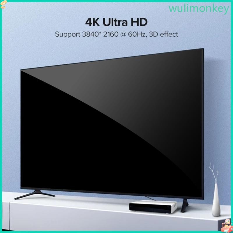 WU 4K Coiled Male to Male Extender Cable Coiled Extension Cable