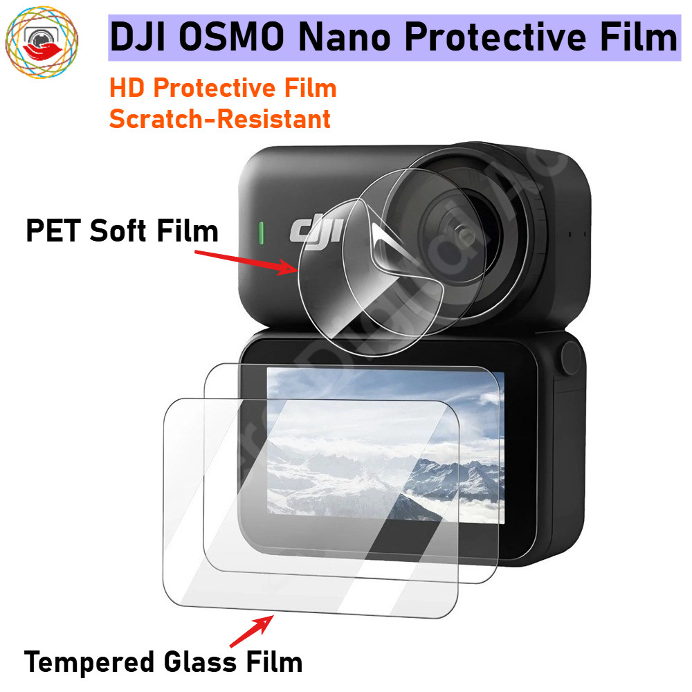 สําหรับตัวป้องกันหน้าจอ DJI Osmo Nano / สําหรับฟิล์มไฮโดรเจลเลนส์ใส DJI OSMO Nano