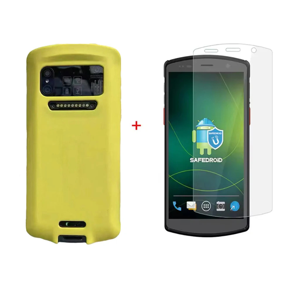 เคสซิลิโคนอ่อนนุ่มฝาครอบหรือฟิล์มกันรอยหน้าจอกระจกนิรภัยสําหรับ UROVO DT50 DT50X ที่เก็บข้อมูลมือถือ
