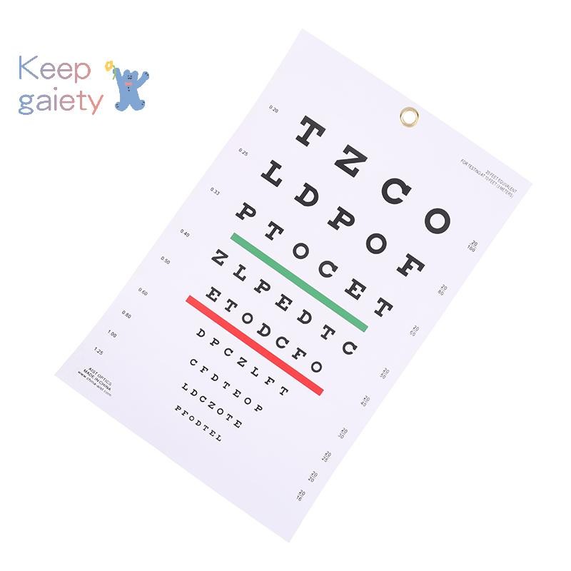 [Keepgaiety-t] พรีเมี่ยม Snellen Eye Chart Wall Chart พลาสติกกันน้ํา Slen Charts สําหรับการสอบทดสอบส