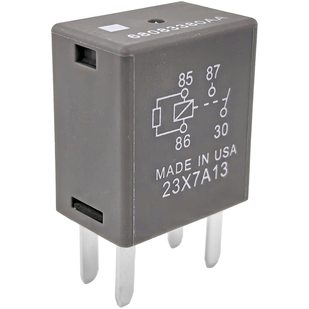 68083380AA Relay - 35A 12VDC 4-Pin SPST รีเลย์ยานยนต์ - ใช้งานร่วมกับเลือกยานพาหนะ GM/Chrysler (สําห