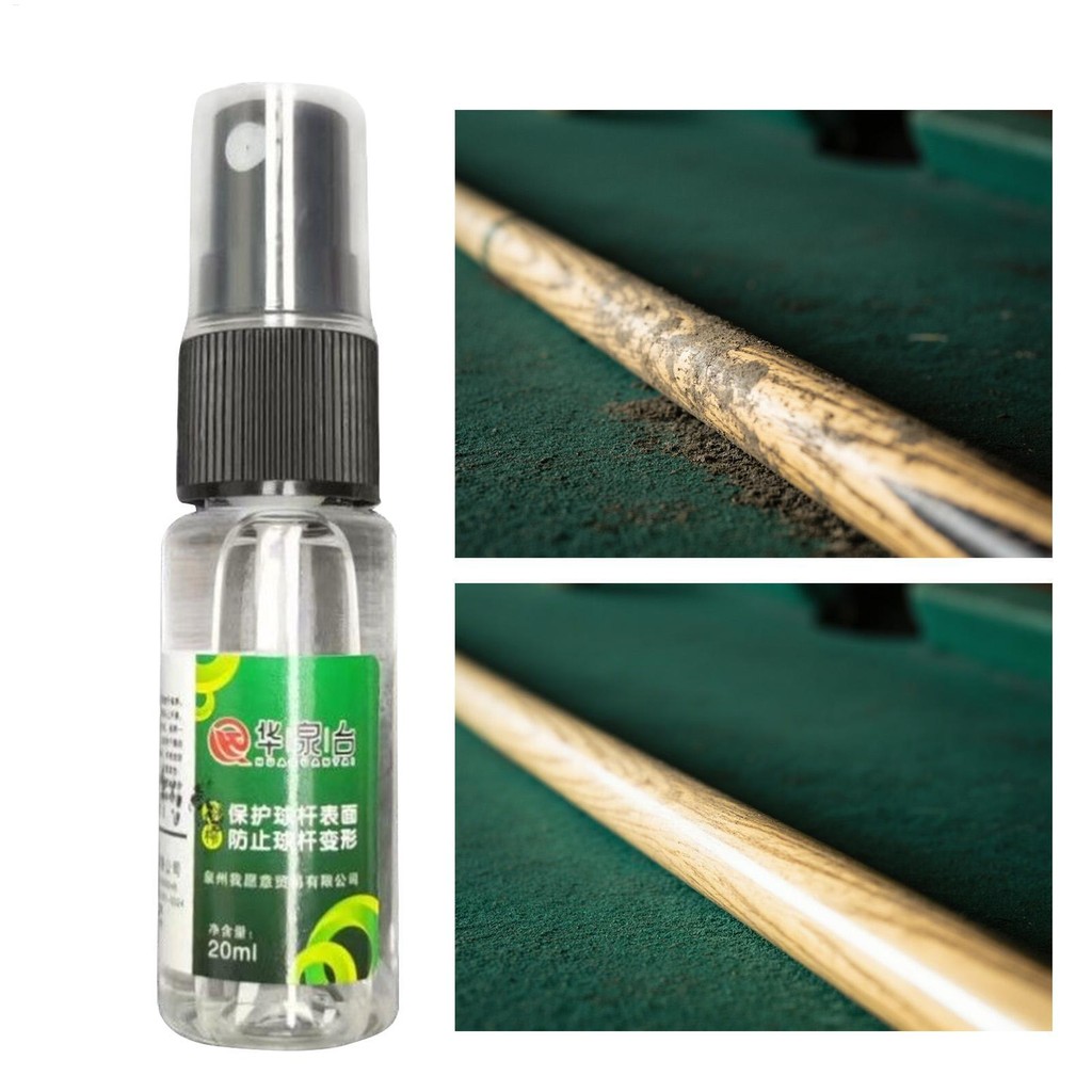 20ml Pool Cue Oil ทําความสะอาดล้ําลึก High Shine Solution Cue เพลาไม้ Conditioning Oil huebasemy