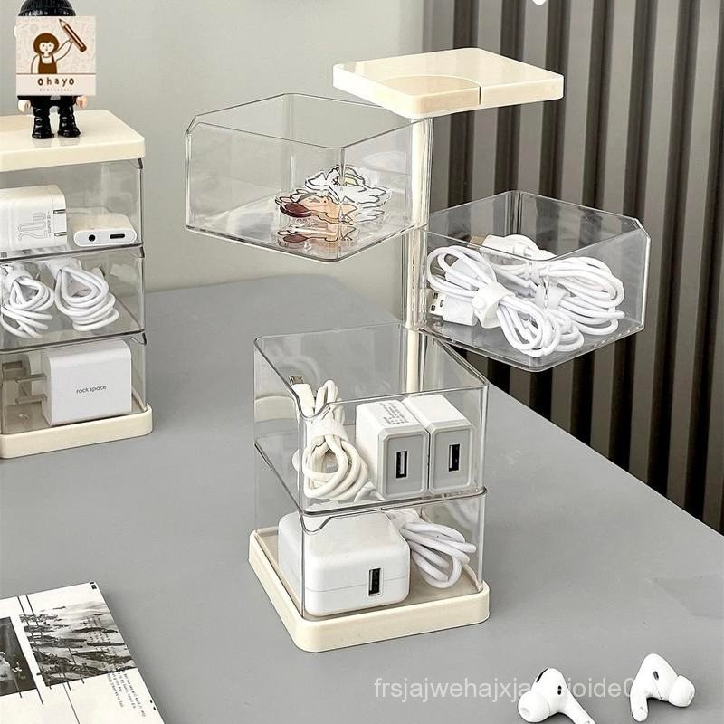 【Agate ของแท้】Ohayo กล่องใส่ปากกาอะคริลิคใส ที่ใส่ปากกา อุปกรณ์สำนักงาน แบบหมุน เหมาะสำหรับการใช้งาน