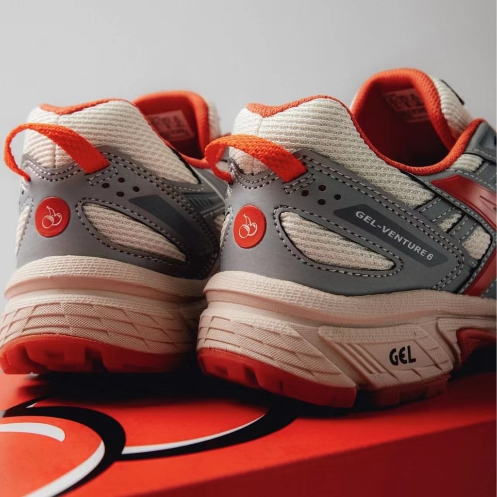 Kirsh Asics Gel-Venture6 Asics Korea Cherry Joint Low-Top ผู้ชายผู้หญิงรองเท้าวิ่งลําลอง