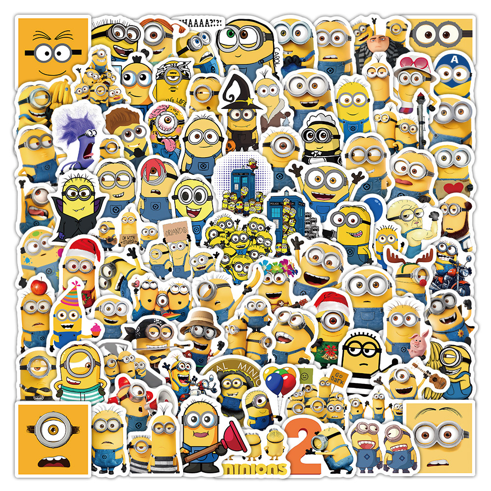 102 ชิ้นสติ๊กเกอร์ MIns - สติ๊กเกอร์ตกแต่งลายการ์ตูนน่ารักสําหรับคู่มือ, เคสโทรศัพท์และขวดน้ํา