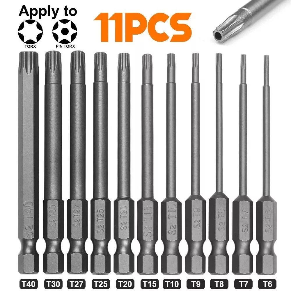 ชุดดอกสว่านกลวง Torx T5-T40 ขนาด 50/75/100mm พร้อมหัวไขควง