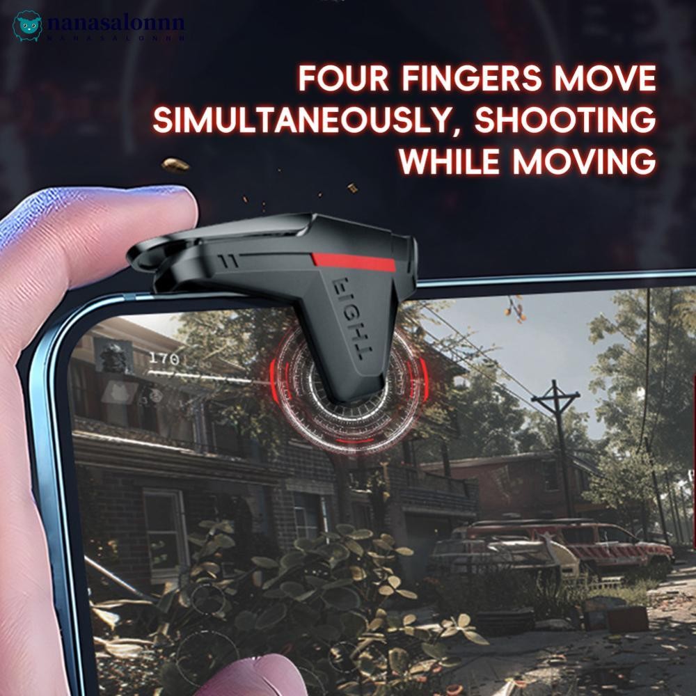 NANASALONNN 1 คู่ 4 นิ้วเชื่อมต่อ PUBG เกม Controller ทางกายภาพเสริม Grips สําหรับ Peace Elite Arena