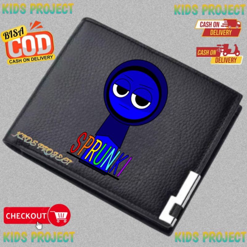 Jevin INCREDIBOX SPRUNKI กระเป๋าสตางค์เด็กตัวละคร - กระเป๋าสตางค์แบบพับได้สําหรับเด็กชายและเด็กหญิง