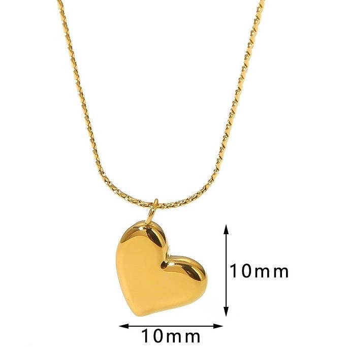 Jinjoo สร้อยหัวใจ รุ่น Bold Heart สแตนเลส ไม่ลอกไม่ดำ ใส่อาบน้ำได้