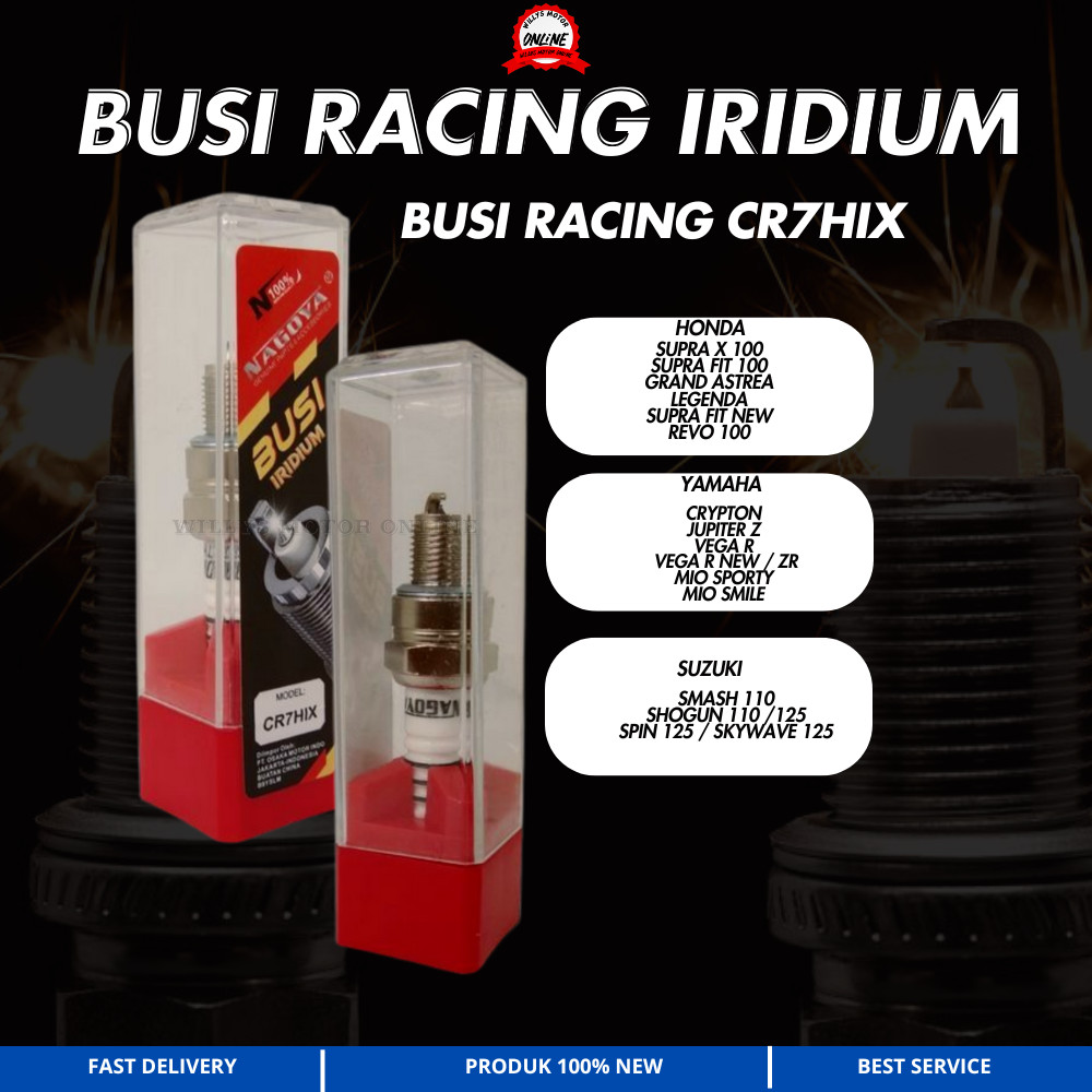 IRIDIUM CR7HIX NAGOYA SPARK PLUG หัวเทียนอิริเดียมสําหรับ supra grand smash jupiter mio