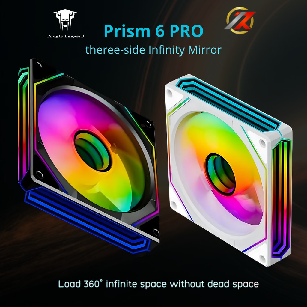 JUNGLE LEOPARD Prism 6 PRO ARGB FORWARD REVERSE พัดลม PWM 120 มม