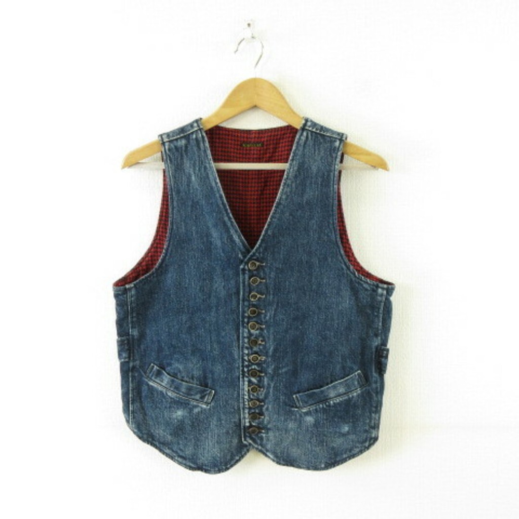 KAPITAL Vest denim blue red Direct from Japan Secondhand