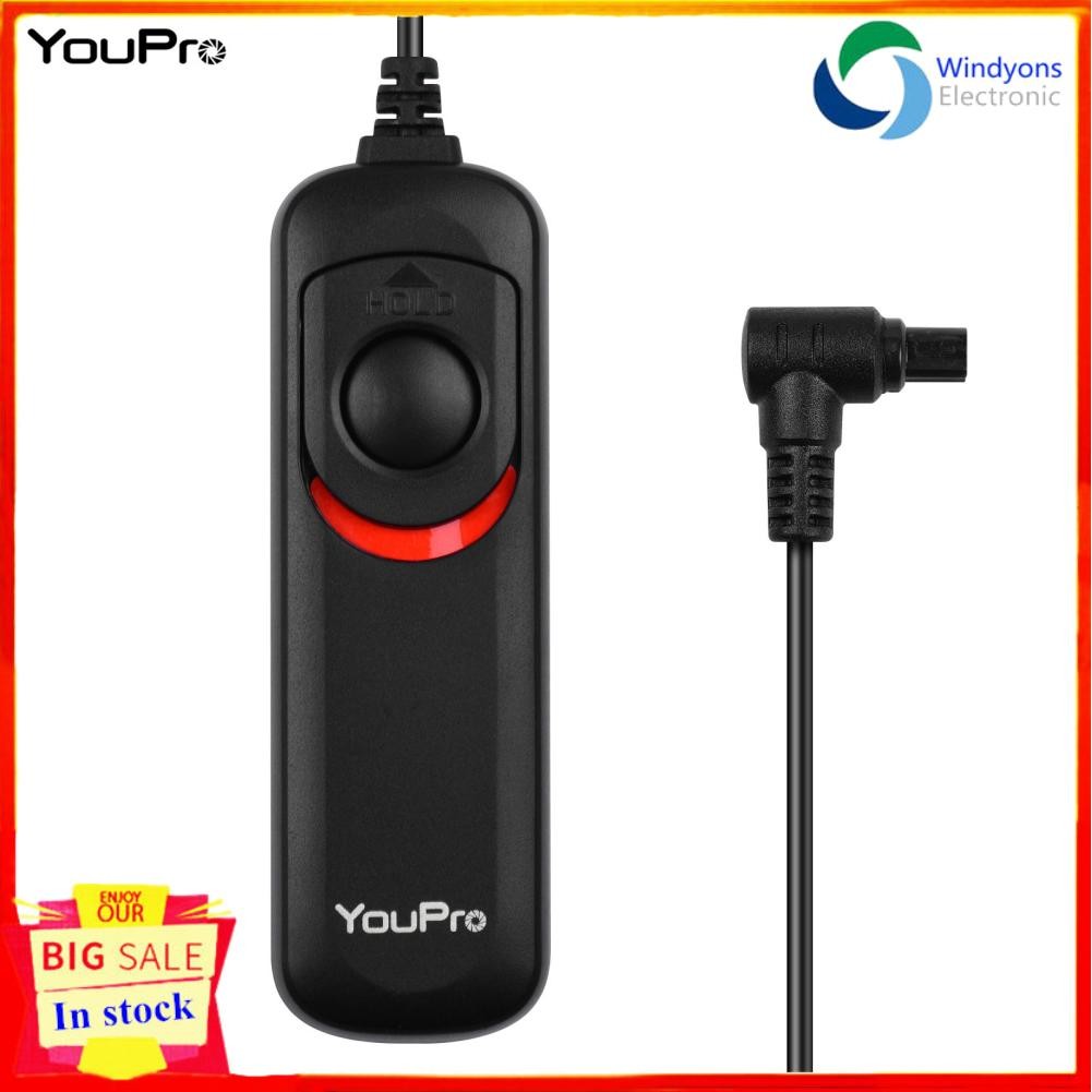 Windyons YouPro N3 ประเภทชัตเตอร์ปล่อยสายเคเบิลตัวจับเวลารีโมทควบคุม 1.2m/3.9ft สำหรับ Canon 7d 7dii