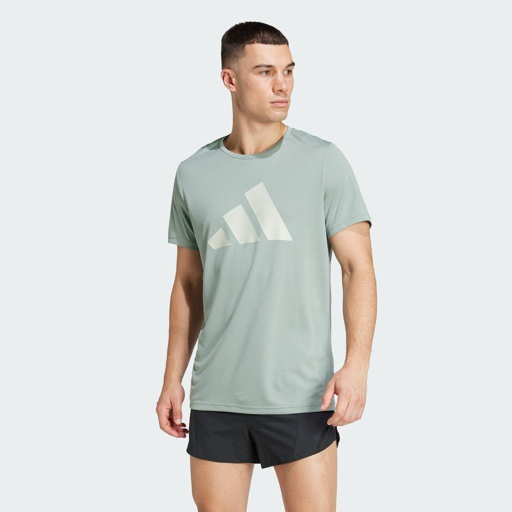 adidas วิ่ง เสื้อยืด Run It ผู้ชาย สีเขียว JD2324