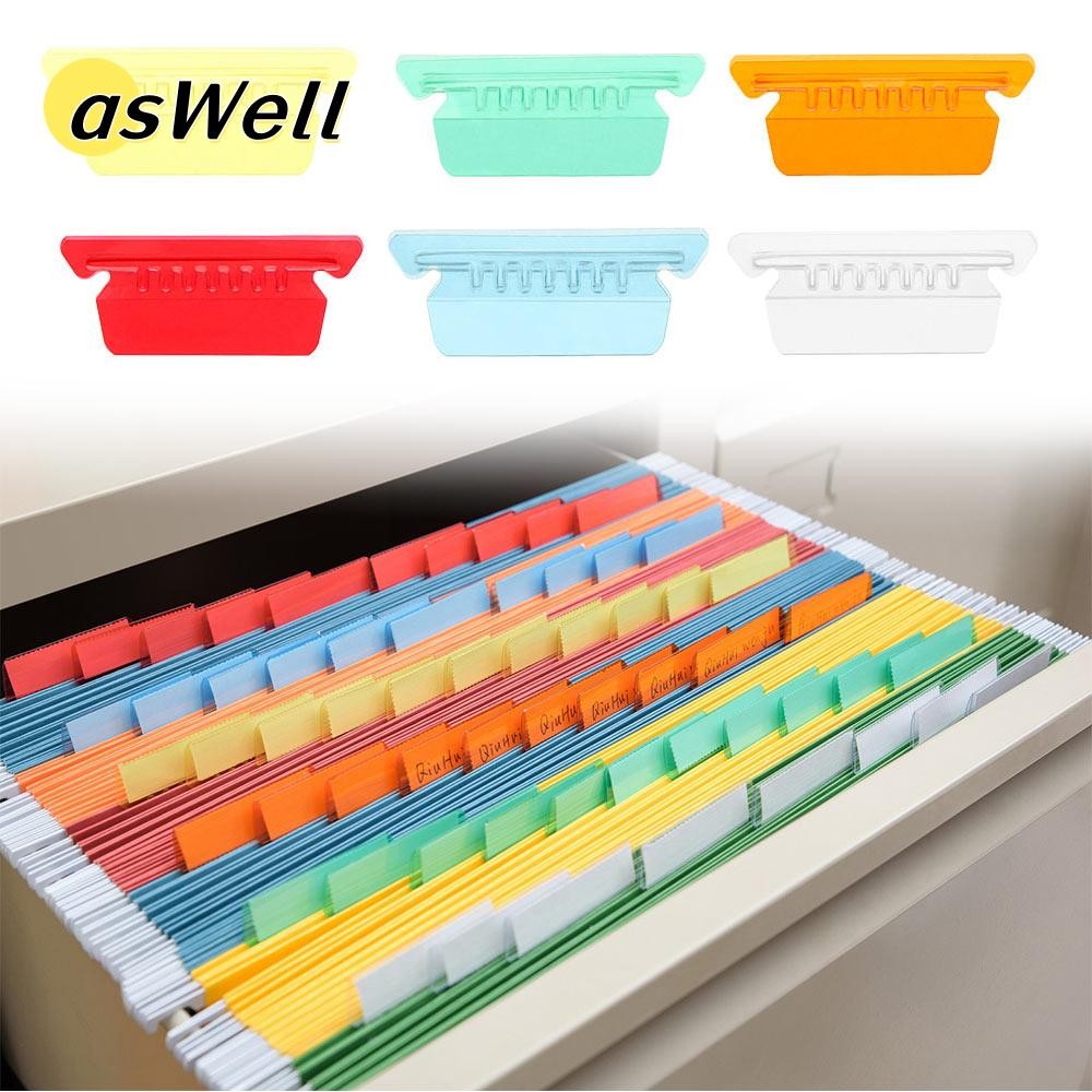 แท็บโฟลเดอร์ไฟล์ ASWELL สํานักงานแท็บพลาสติกป้ายเครื่องเขียนแทรกเปล่า