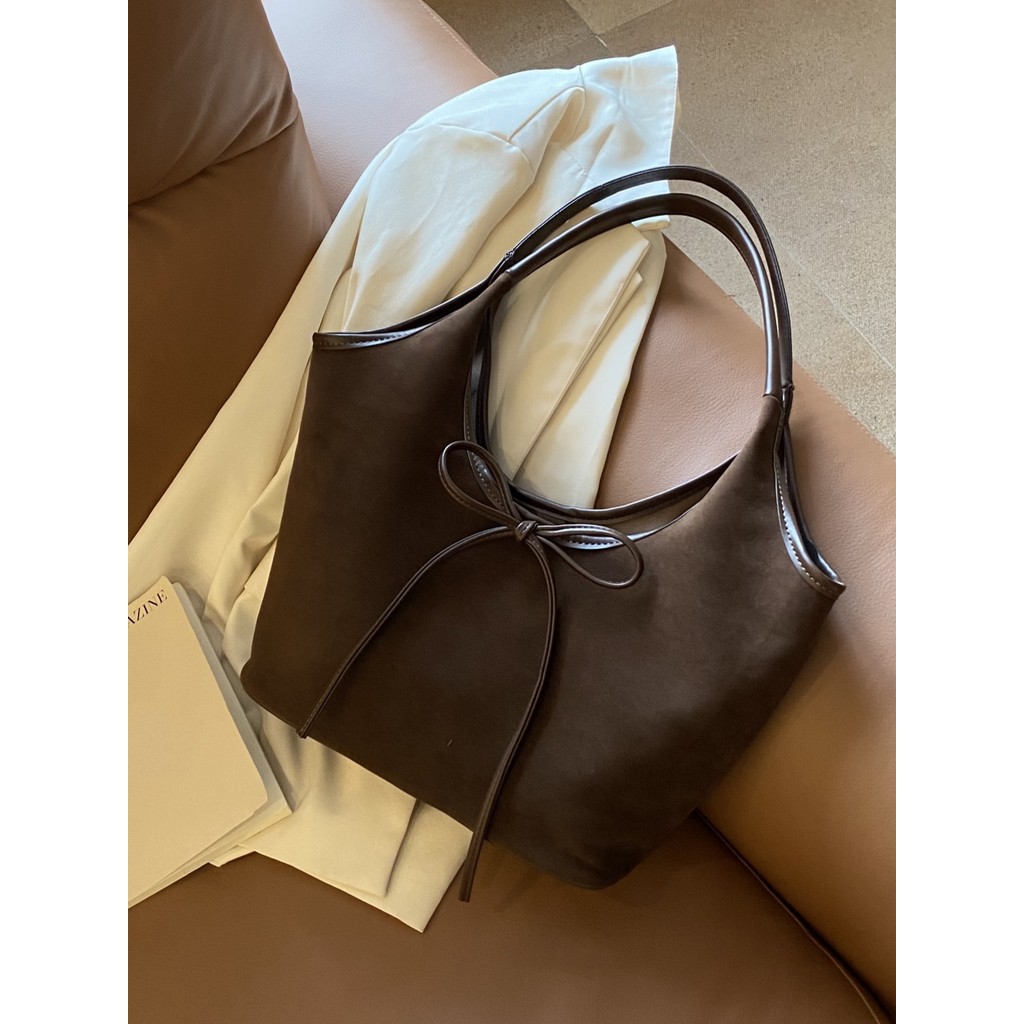 Frosted Suede Stitching PU Material Shoulder Vest Bag