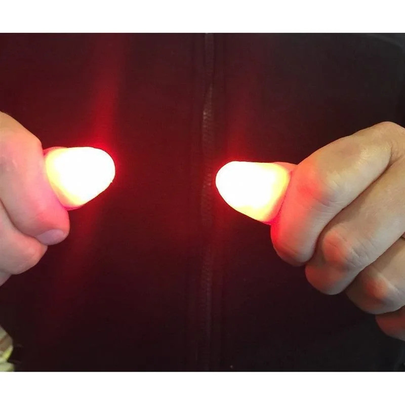 2/4PCS Magic Trick Fingers Thumbs LED Powered Magic Props ฮาโลวีน Magic Trick Fingers Thumbs ของเล่น
