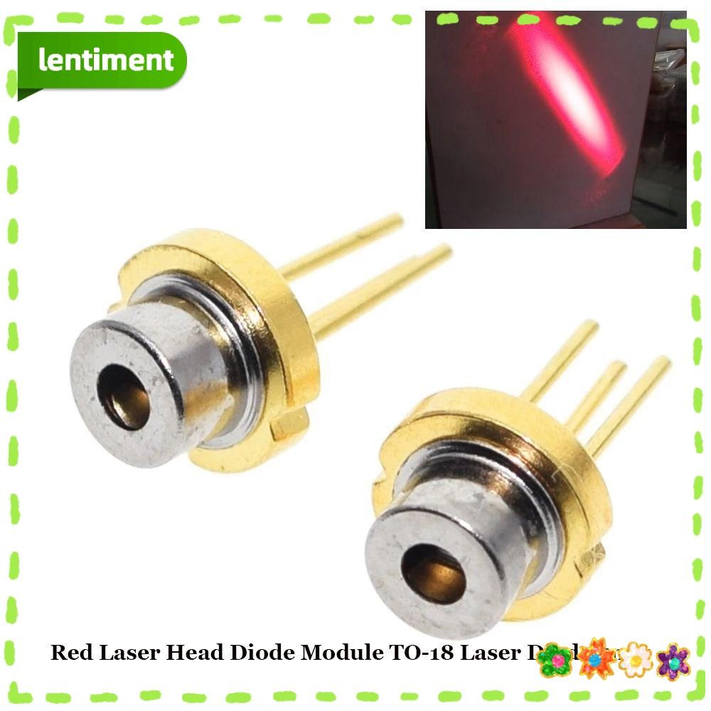 LENTIMENT 1/2/5/10 ชิ้นหัวเลเซอร์สีแดง 5mw DIY Lab การเผาไหม้กําลังสูงอินฟราเรด