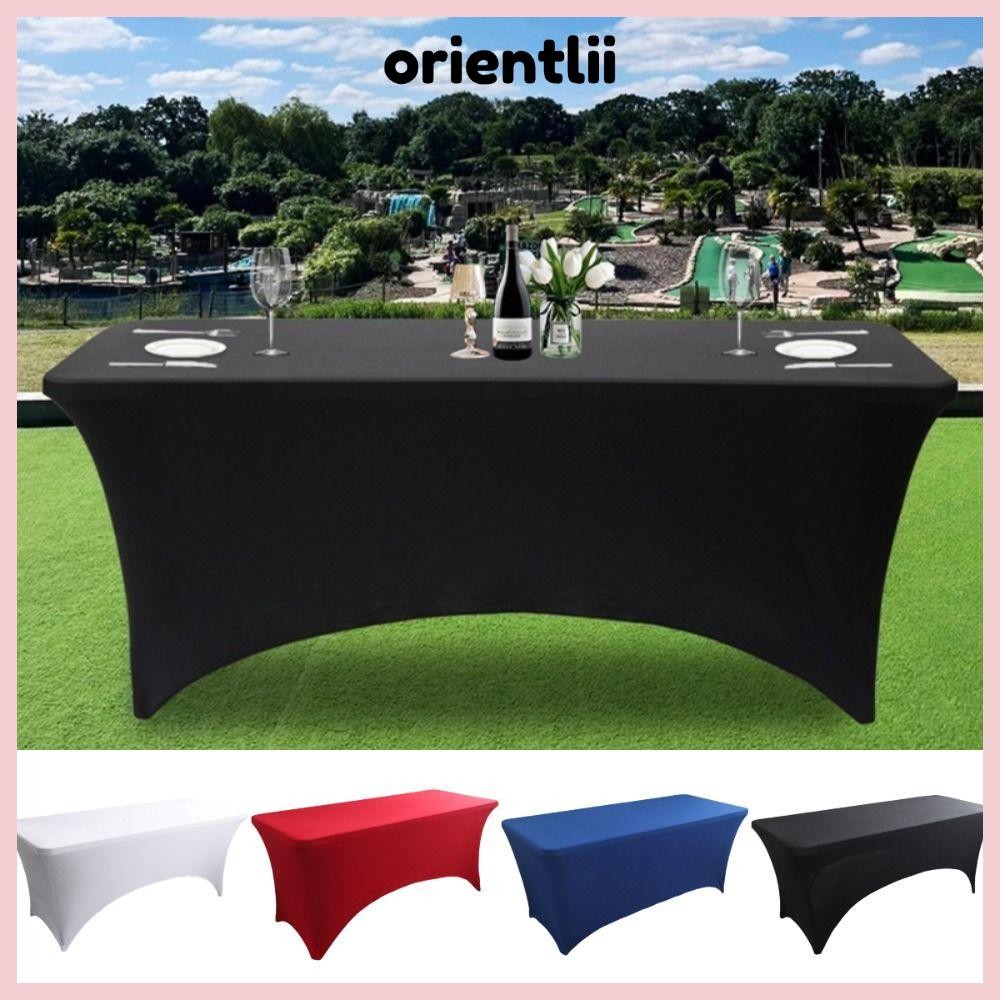 ORIENTLIIY ผ้าปูโต๊ะยืดสูง, 4/6FT ผ้าปูโต๊ะสี่เหลี่ยมยืดหยุ่น, สีดํา Universal Washable Bed Cover Be