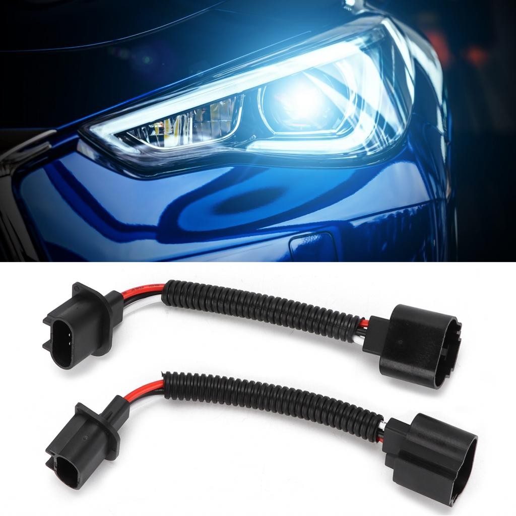 Lemendhk Arnes H13ho Y Hembra Conector H13 2 ชิ้น 9008 ชายหญิงสายไฟอะแดปเตอร์สําหรับไฟหน้ารถหมอก