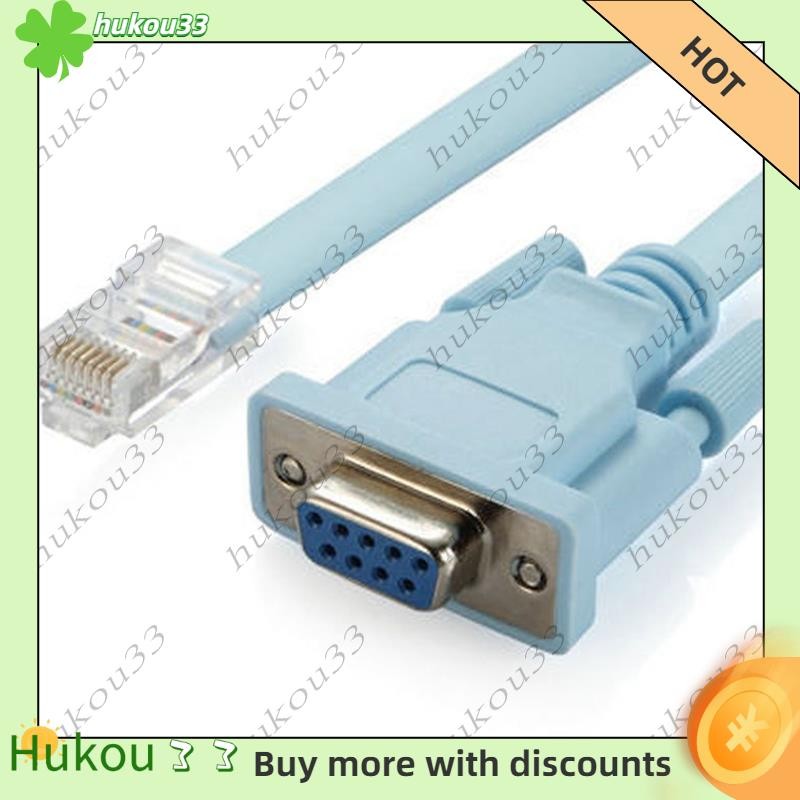 สายคอนโซล USB RJ45 Cat5 Ethernet To Rs232 DB9 COM พอร์ต Serial หญิงเราเตอร์อะแดปเตอร์เครือข่ายสาย 1.