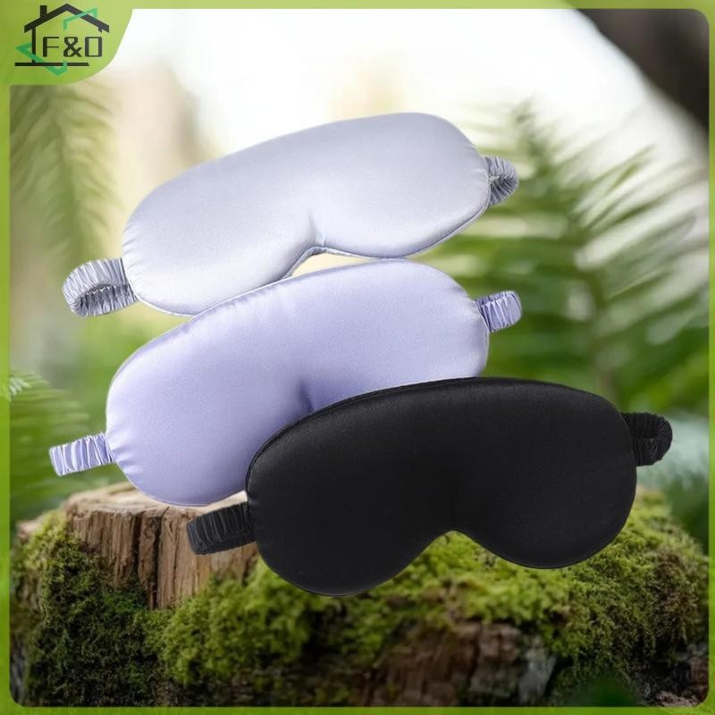 F&O เลียนแบบ Silk Sleep Mask,3D Contoured ไม่มีความดัน Eye Covers,Soft Blindfold สําหรับ Sleeping,Lu