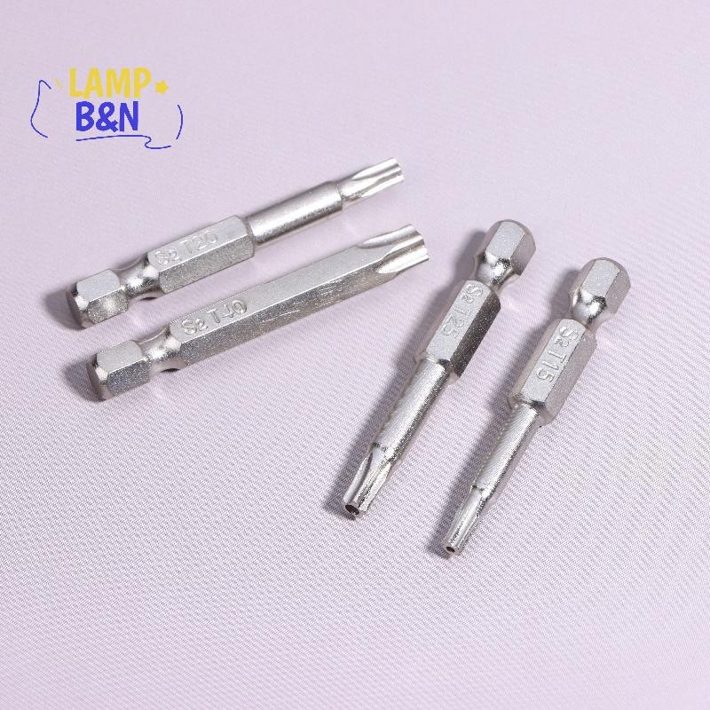 [B&N] 7 ชิ้น 5 จุด Torx ไขควง Bits 50 มม.S2 Magnetic Star Screw Driver 1/4 "Hex Shank T10 T15 T20 T2