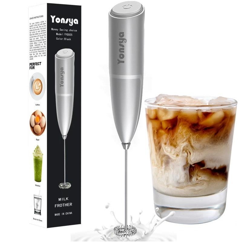 Hand Mixer Milk Frother for Coffee - Electric Handheld Foam Maker for coffee, Easy to Clean, Perfect