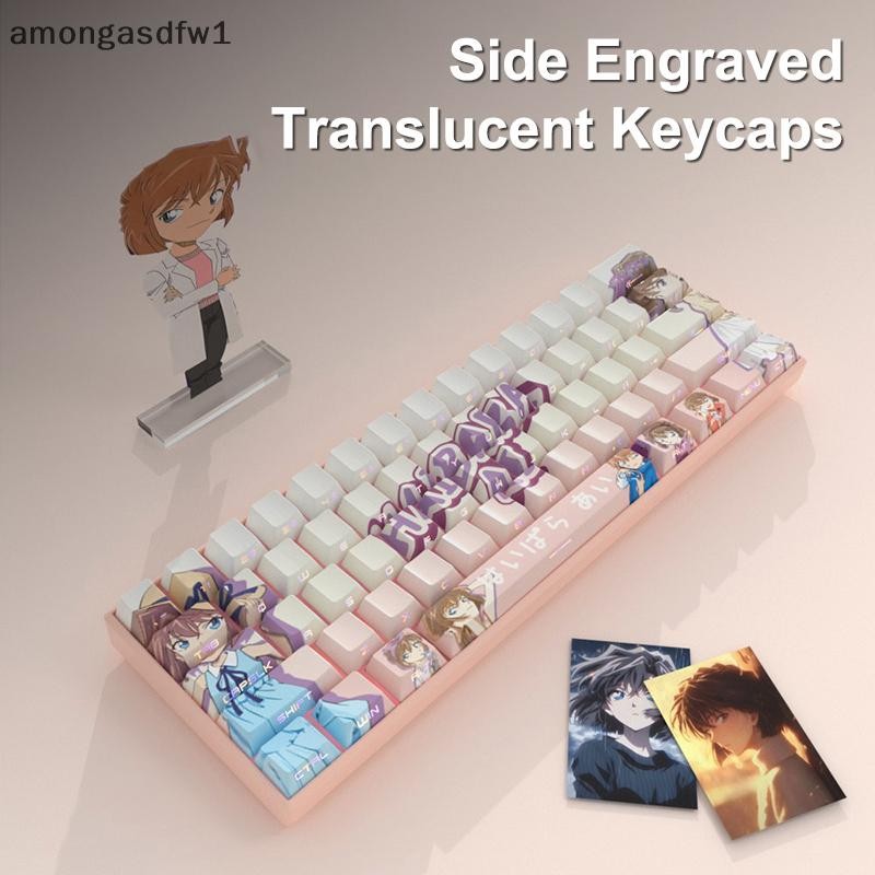 Amongassdfw1 74 คีย์อะนิเมะ Anita Hailey Keycaps สไตล์การ์ตูนคีย์บอร์ด Key Caps สําหรับ 61/64/68 Wot