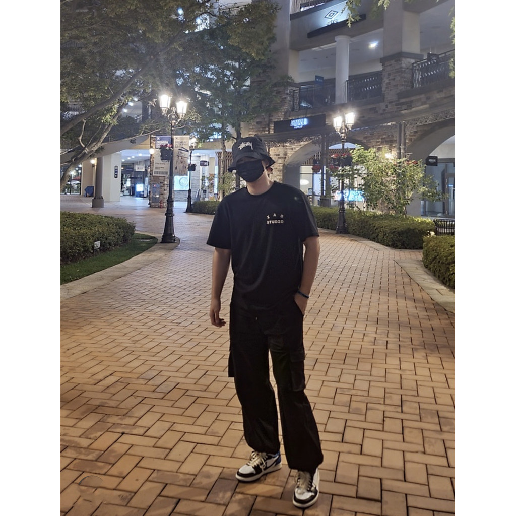 เสื้อยืดแขนสั้นแบบโอเวอร์ไซส์สำหรับผู้ชายและผู้หญิงสไตล์เกาหลีจาก IAB STUDIO