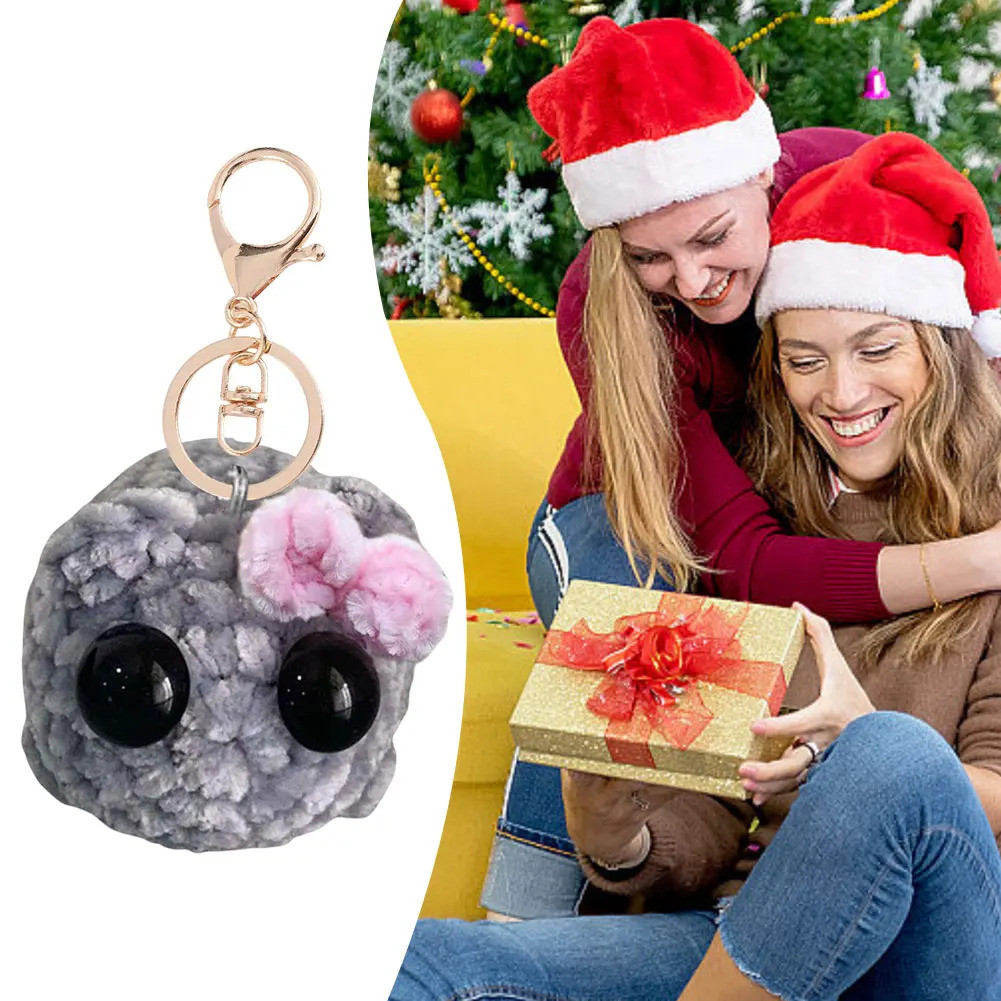 Sad หนูแฮมสเตอร์ Meme เสียงเพลงของเล่นตุ๊กตาน่ารัก Sad หนูแฮมสเตอร์ Meme พวงกุญแจ Kawaii โครเชต์ Plu