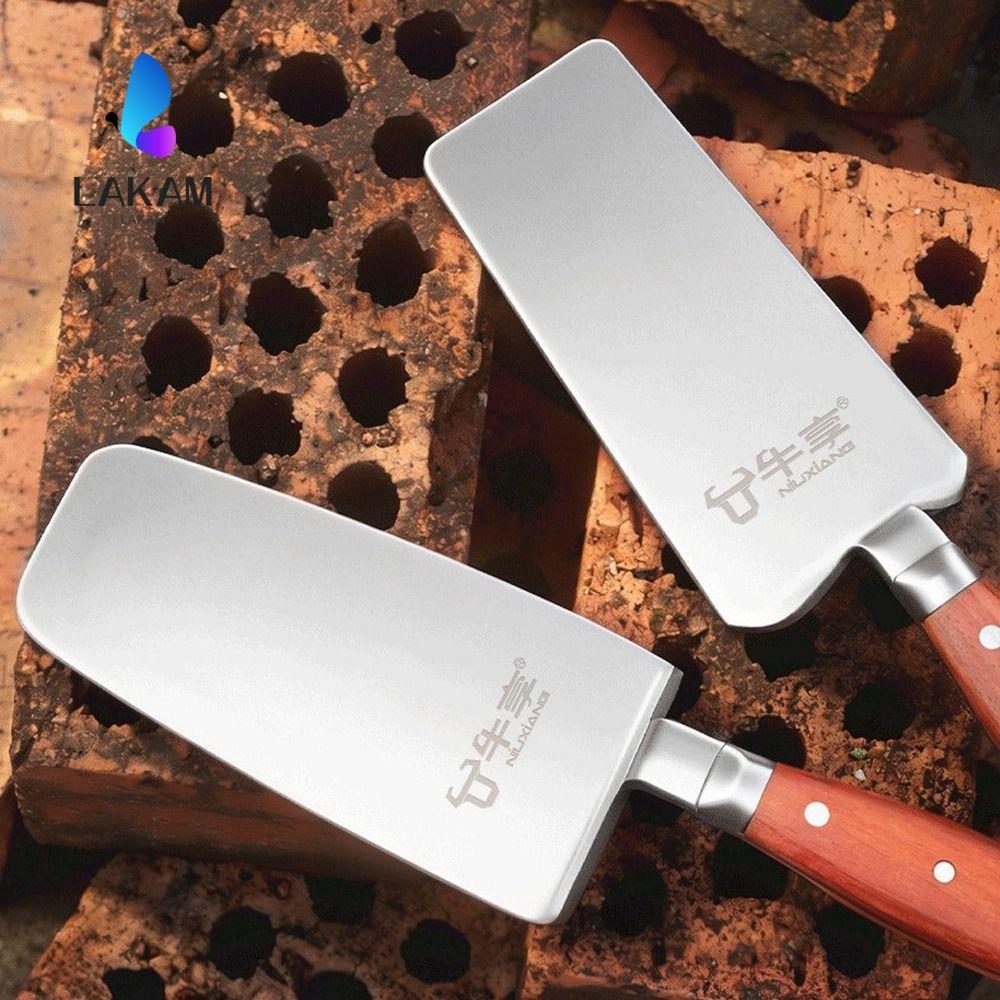 LAKAM Brick Trowel, Flat/Pointed/รอบหัวสแตนเลส Masonry Trowel, หนา Body Household & Construction ใช้ด้ามไม้ฉาบอิฐ Trowel งาน