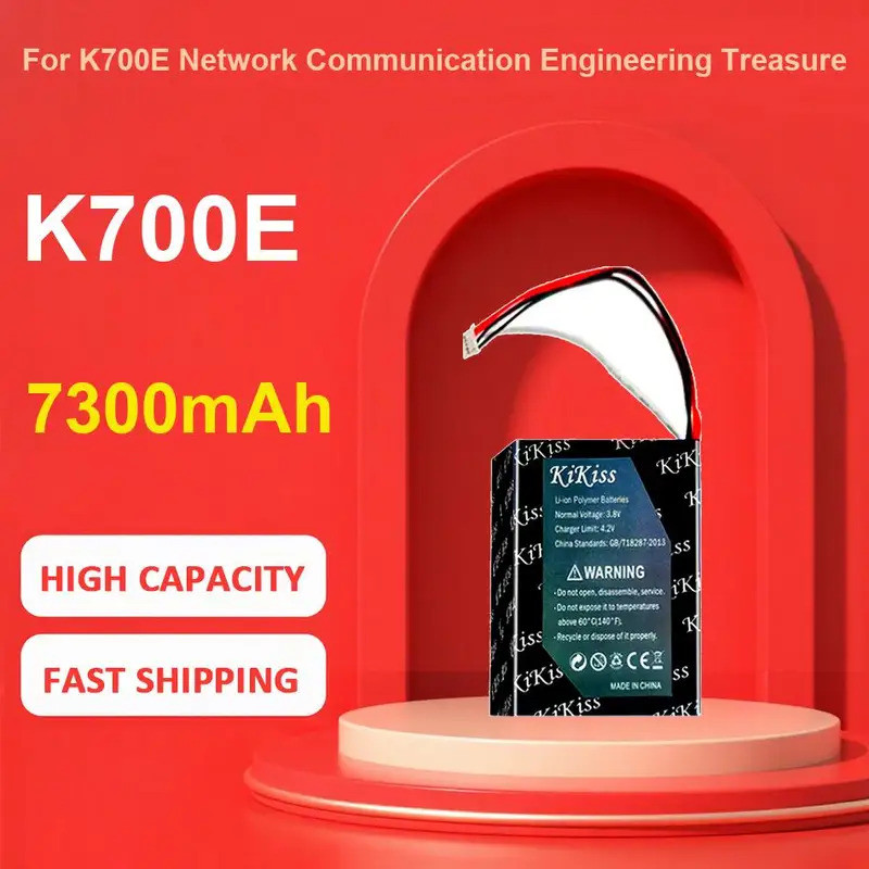 KiKiss แบตเตอรี่ Fit สําหรับ K700E เครือข่ายการสื่อสารวิศวกรรมสมบัติ,K700E,7300mAh