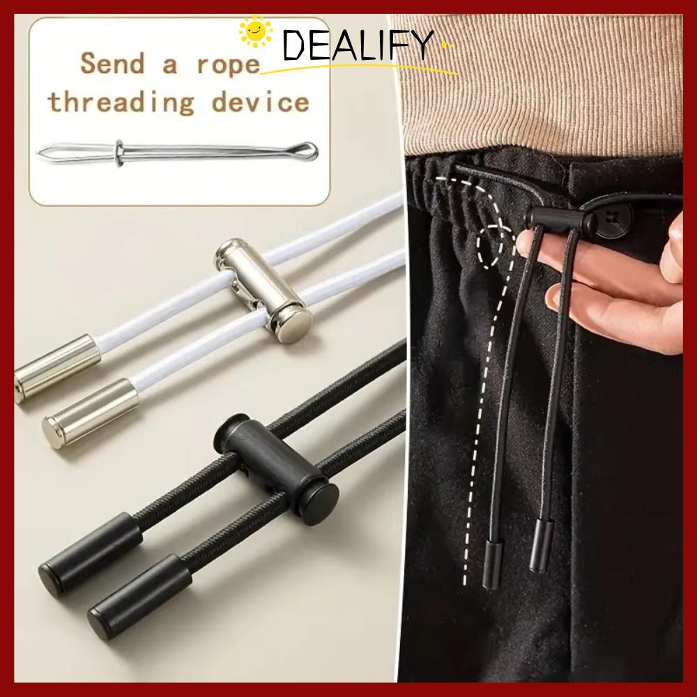 CODDEALIFY เข็มขัดพร้อมหัวเข็มขัด, ปรับ 2M กางเกงเอวยางยืด Drawstring, DIY ล็อคสายไฟ Sweatpants สายรัดเอวสายรัด