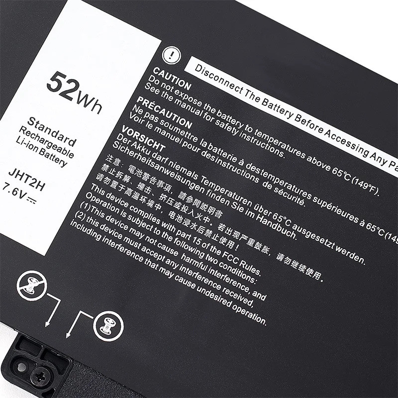 SUOZHAN 52Wh JHT2H แบตเตอรี่แล็ปท็อปสําหรับ Dell Latitude 7310 7410/7410 Chromebook Enterprise Serie