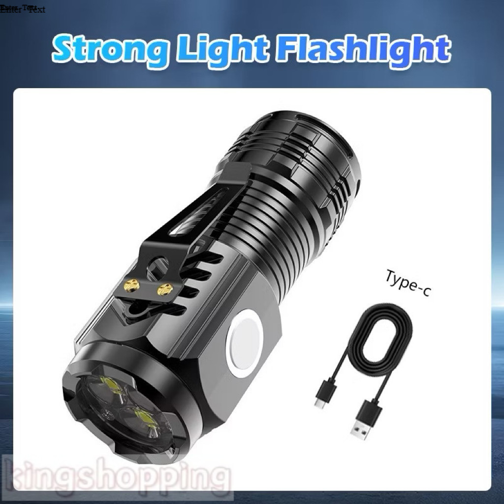 kingmallshop (528B)ไฟฉายแรงสูง 3*LED ไฟฉายสว่าง ไฟฉายอเนกประสงค์ ขนาดพกพา ไฟฉายUSB