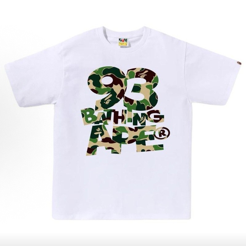 Aape เสื้อยืดทรงหลวมอินเทรนด์ใหม่ - แขนสั้นผ้าฝ้ายแท้สําหรับผู้ชายและผู้หญิง